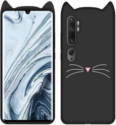 CASE CREATION Back Cover for Xiaomi Redmi Note 10 Pro Cat Designer Case Cover Girly Soft(Black, Shock Proof, Pack of: 1)