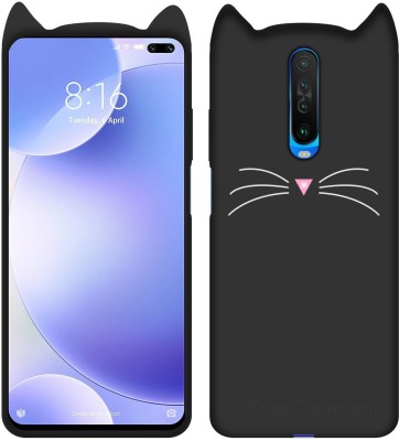 CASE CREATION Back Cover for Xiaomi Poco X2 (6.44 inch) Cat Designer Case Cover Girly Soft(Black, Shock Proof, Pack of: 1)