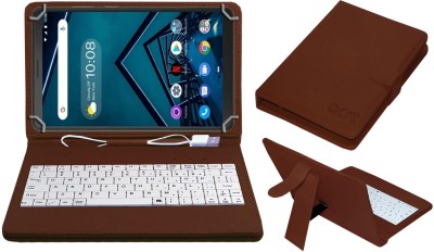 ACM Keyboard Case for Lenovo Tab V7 6.9 inch(Brown, Cases with Holder, Pack of: 1)