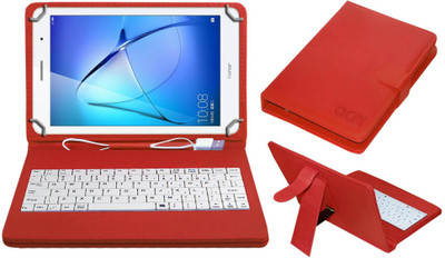 ACM Keyboard Case for Honor Mediapad T3 8Inchkob-L09(Red, Cases with Holder, Pack of: 1)