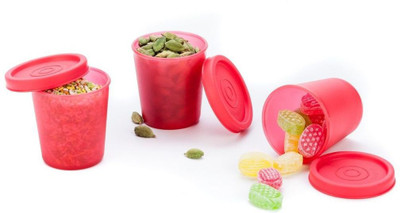 Signoraware Plastic Grocery Container  - 210 ml(Pack of 3, Red)