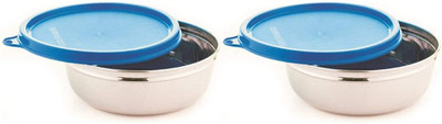 Signoraware Steel Grocery Container  - 760 ml(Pack of 2, Blue, Silver)