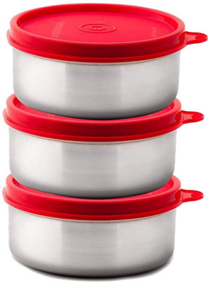 Signoraware Steel Utility Container  - 1050 ml(Pack of 3, Silver)