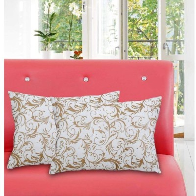 Dekor World Printed Cushions & Pillows Cover(Pack of 2, 60 cm*33 cm, White)