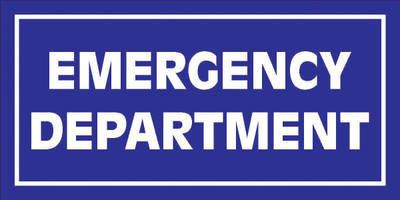 imbue EMERGENCY DEPARTMENT Emergency Sign