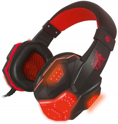 BlueFinger Gaming Headset with Mic and LED Light 3.5 mm Wired Jack...