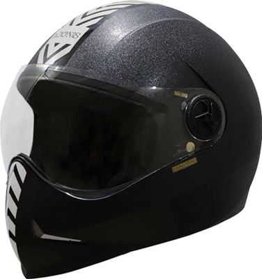 Steelbird sb-50 Adonis Dashing Motorsports Helmet(Silver, Black)
