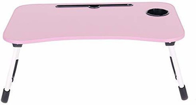 S R EXCLUSIVE Wood Portable Laptop Table(Finish Color - Pink, Pre Assembled)