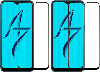 KARTRAY Edge To Edge Tempered Glass for Oppo A7(Pack of 2)