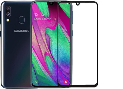 ambera Edge To Edge Tempered Glass for Samsung galaxy A40(Pack of 1)