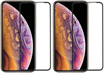 KARTRAY Edge To Edge Tempered Glass for Apple iPhone XS(Pack of 2)