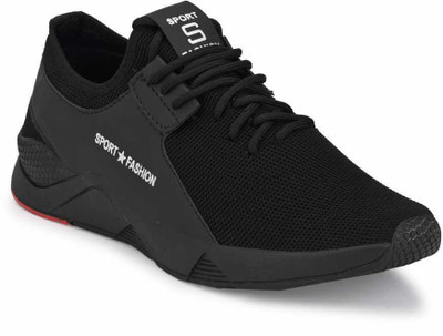 Tying Affordable Collection of Stylish Sports Shoes For Men Running Shoes For Men(Black , 9)