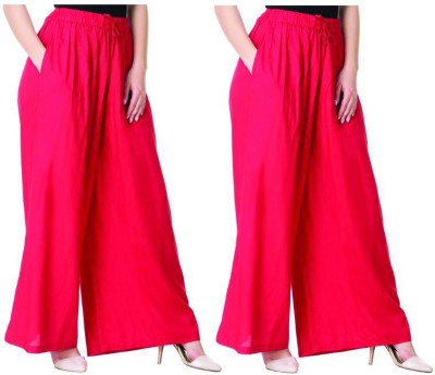 ruhfab Regular Fit Women Red Trousers