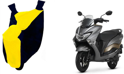 Auto Haute Waterproof Two Wheeler Cover for Suzuki(Access, Yellow, Blue)