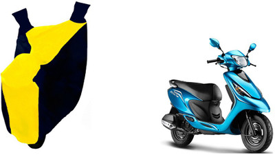 Auto Haute Waterproof Two Wheeler Cover for TVS(Scooty Pep+, Yellow, Blue)