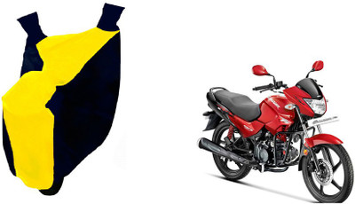 Auto Haute Waterproof Two Wheeler Cover for Hero(Glamour i3s, Yellow, Blue)