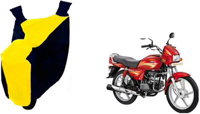 Auto Haute Waterproof Two Wheeler Cover for Hero(Splendor Plus, Yellow, Blue)