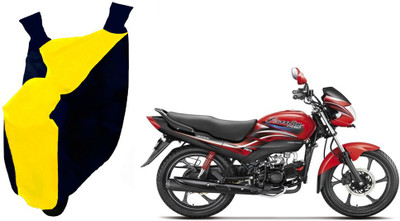 Auto Haute Waterproof Two Wheeler Cover for Hero(Super Splendor, Yellow, Blue)