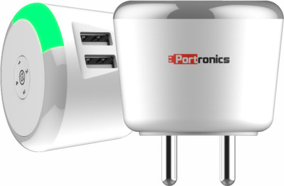 Portronics ADAPTO 464 Charger with Time Control 2.4 A Multiport Mobile Charger(White)
