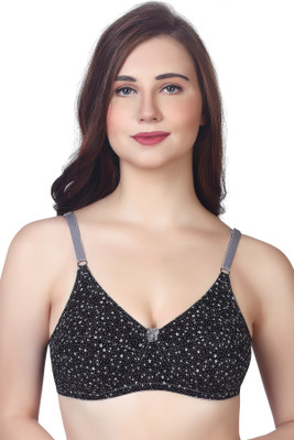 V Star Women Full Coverage Non Padded Bra(Black)