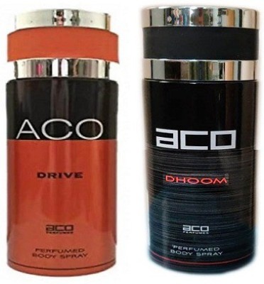 aco DHOOM and DIVA Deodorant Spray - For Men  (200 ml, Pack of 2) Body Spray  -  For Men & Women(400 ml, Pack of 2)