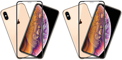 KARTRAY Edge To Edge Tempered Glass for Apple iPhone XS(Pack of 2)