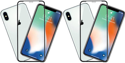 KARTRAY Edge To Edge Tempered Glass for Apple iPhone X(Pack of 2)