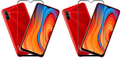 KARTRAY Edge To Edge Tempered Glass for Realme C3(Pack of 2)