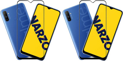 KARTRAY Edge To Edge Tempered Glass for Realme Narzo 10A(Pack of 2)