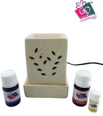 GIFDECO LAVENDER BLOSSOM 10 ML, ROSE GARDEN 10 ML, LEMON GRASS 3 ML Diffuser Set, Diffuser, Aroma Oil ED-SQW-02(4 x 1 Units)