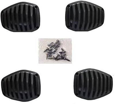 SHOP4U Hero HF Deluxe Indicator Plastic Black Cover Bike Headlight Grill(Black) Flipkart