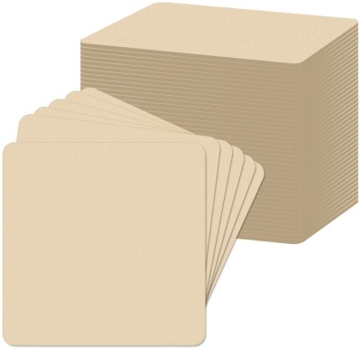 Incredible Gifts Square Reversible Medium Density Fibreboard Coaster Set(Pack of 50)