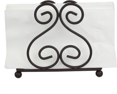 Giftoshopee 1 Compartments iron napkin holder(Black)