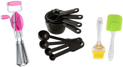 VVG TRADERS 2 in 1 Power Free Hand Blender with Measuring Spoon Cup with Oil Brush And Spatula Combo Set of Kitchen Tool Set Multicolor Kitchen Tool Set (Multicolor) Kitchen Tool Set(Spatula, Baking Tools)