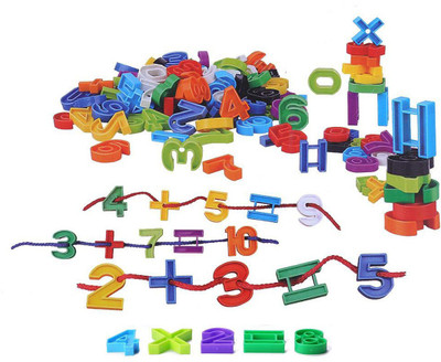 BESTON String Numbers & Arithmetic Symbols Educational Blocks Toy Set For Kids(Multicolor)