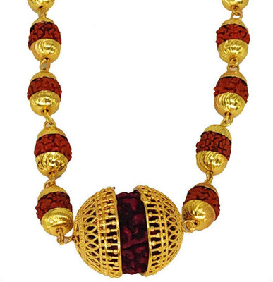 Sadnya Gold Plated Om Rudraksha Shiv Kavach Gold-plated Brass