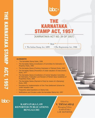 Karnataka Stamp Act, 1957 With Rules In English(Paperback, V. Thyagaraj, Karnataka Law Reporter, Managing Editor)