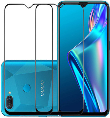 KARTRAY Edge To Edge Tempered Glass for Oppo A12(Pack of 2)