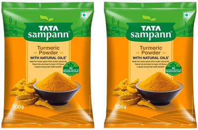 Tata Sampann TURMERIC POWDER (HALDI) 2 POUCHES OF 500 GM(2 x 0.5 kg)
