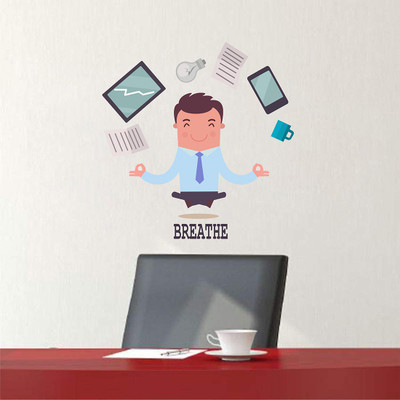 fuzzy 80 cm Work Self Adhesive Sticker(Pack of 1)