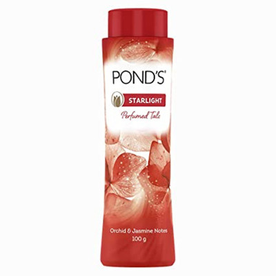 POND's Starlight Perfumed Talc Orchid & Jasmine Notes 100g Pack of 4(4 x 100 g)