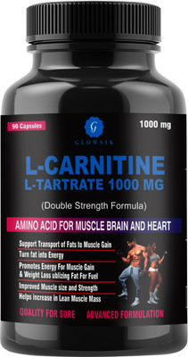 G GLOWSIK L-Carnitine L- Tartrate for weight loss pre work out supplements - 90 capsules(1000 mg)