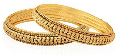 Divastri Metal Gold-plated Bangle Set(Pack of 2)