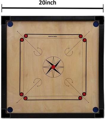 Satya Sports Matte Finish Carrom Board 20 Inch only for kids 50.8 cm Carrom Board(Multicolor)