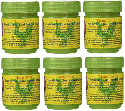 Hong Thai Traditional Thai Moderate Strong Herbal Inhalant (Pack Of 6) Inhaler Inhaler(6 x 2.5 g)