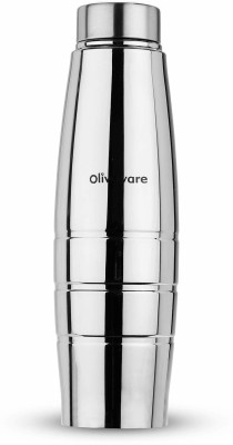 Oliveware Subduer Steel Bottle | Durable Steel Bottle | Fits Bags & Fridge 1000 ml Bottle(Pack of 1, Silver, Steel)