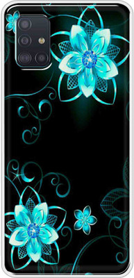 Avocetprint Back Cover for Samsung Galaxy A51(Black, Blue, Anti-radiation, Silicon, Pack of: 1)