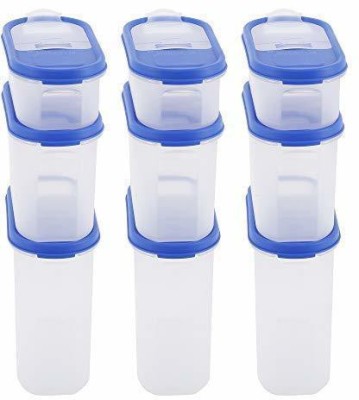 Cutting EDGE Plastic Utility Container  - 0.5 L, 1.2 L, 1.8 L(Pack of 9, Blue)