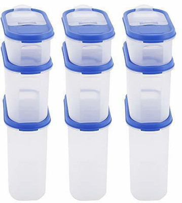 Cutting EDGE Plastic Utility Container  - 0.5 L, 1.2 L, 1.8 L(Pack of 9, Blue)