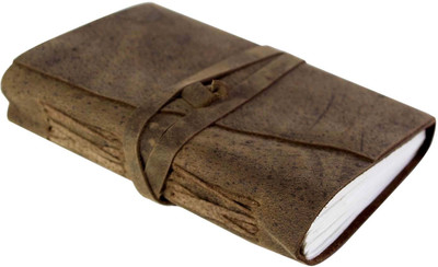 Camlon Exports Leather Journal Regular Diary Unrolled 200 Pages(Brown)